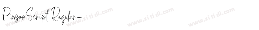 PinyonScript Regular字体转换